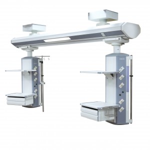 Icu ceiling mounted bridge hospital single arm pendant