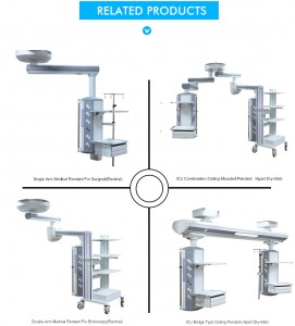 Electric Vertical Lift Revolving Arms Medical Surgical Pendent