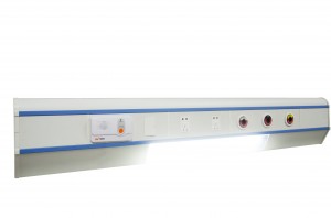 medical bed head panel for gas terminal