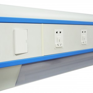 High-strength aluminum alloy Customized Medical Gases and Electrical Supply horizontal equipped bed head unit