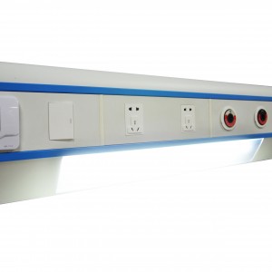 High-strength aluminum alloy Customized Medical Gases and Electrical Supply horizontal equipped bed head unit