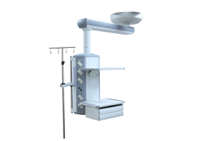 Hospital equipment operation pendant with trolley for gas system
